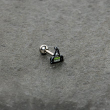 16G 1/4 Good Witch Hat Glow in the Dark Cartilage Tragus Earring