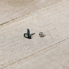 16G 1/4 Good Witch Hat Glow in the Dark Cartilage Tragus Earring