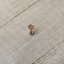 16G 5/16 Acorn Face Brown Autumn Cartilage Tragus Earring