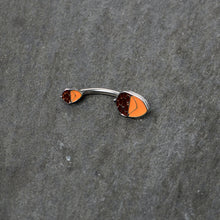 Autumn Acorn Brown Orange Fall Double Mount Belly Ring