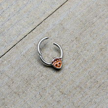16G 5/16 Fall Acorn Face Brown Autumn Hinged Segment Ring