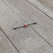 14G Sweet Pumpkin Frappe Thanksgiving Industrial Barbell 38mm