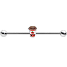 14G Sweet Pumpkin Latte Thanksgiving Industrial Barbell 38mm