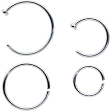 20G 12 Pack ASTM F-136 Implant Grade Titanium Hoop Nose Ring Septum Cartilage Ear Hoop Earring Set
