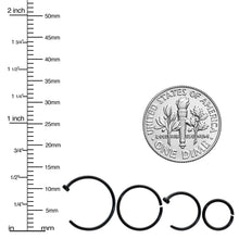 20G 12 Pack ASTM F-136 Implant Grade Titanium Hoop Nose Ring Septum Cartilage Ear Hoop Earring Set