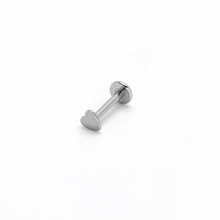 16G 1/4 Internally Threaded Simple Style Heart Labret Tragus
