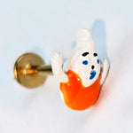 16G 5/16 Gold Tone Pumpkin Haunter Ghost Labret Monroe Tragus