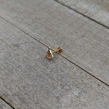 16G 5/16 Red Gem Gold Tone Deco Holiday Tree Labret Monroe Tragus