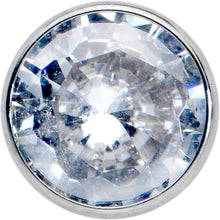 Clear CZ Gem ASTM F-136 Implant Grade Titanium Threadless Barbell Tongue Ring