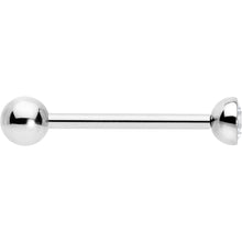 Clear CZ Gem ASTM F-136 Implant Grade Titanium Threadless Barbell Tongue Ring