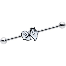14G Black Tie Ghosts Glow in Dark Industrial Barbell 38mm Set of 3