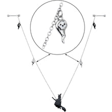 14G 9/16 Creepy Ghosts Witch Halloween Dangle Nipple Chain Set