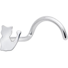 20G 1/4 Silhouette Kitty Cat Left Side Nose Screw
