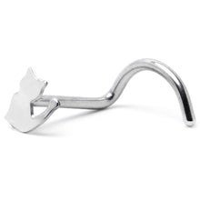 20G 1/4 Silhouette Kitty Cat Left Side Nose Screw