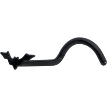 20G 1/4 Black Anodized Itty Bitty Bat Left Side Nose Screw