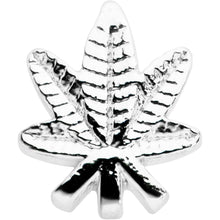 20G 1/4 Texture Pot Leaf L Shape Nose Ring