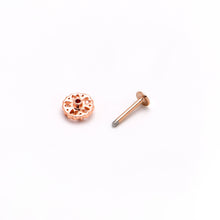 16G 5/16 Purple Tourmaline Rosy Tone Flower Labret Monroe Tragus