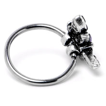 20G 5/16 Purple Yellow Gem Dragonfly Nose Hoop