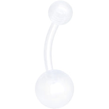 White Gold Tone Clear Halloween Marbelized Boo Belly Ring Set of 4