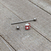 14G Sweet Hot Cocoa Marshmallow Holiday Industrial Barbell 38mm