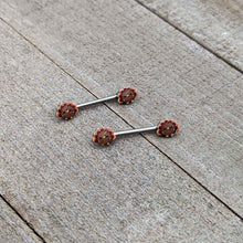 14G 9/16 Cute Colorful Turkeys Barbell Nipple Ring Set