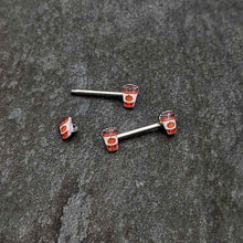 14G 9/16 Sweet Pumpkin Latte Autumn Barbell Nipple Ring Set
