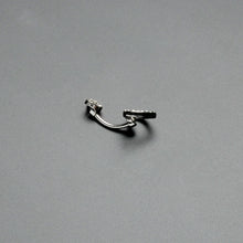 Clear Gem Open Heart Valentine Double Mount Belly Ring
