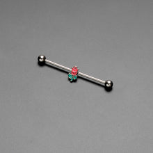 14G Sweet Happy Rose Flower Industrial Barbell 38mm