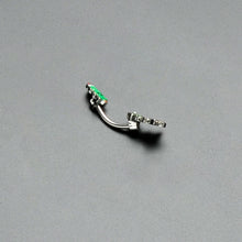 Merry Christmas Trees Hats Holiday Double Mount Belly Ring