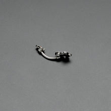 Sweet Happy Rose Flower Double Mount Belly Ring