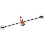 14G Sweet Christmas Holiday Candle Industrial Barbell 38mm