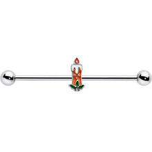 14G Sweet Christmas Holiday Candle Industrial Barbell 38mm