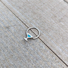 16G 3/8 Sweet Martini Glass Heart Hinged Segment Ring