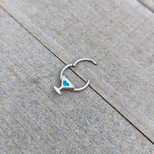 16G 3/8 Sweet Martini Glass Heart Hinged Segment Ring