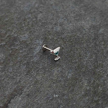 16G 5/16 Sweet Martini Glass Heart Labret Monroe Tragus