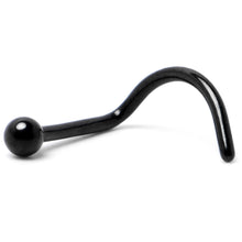 20G 1/4 Black ASTM F-136 Implant Grade Titanium Ball End Left Side Nose Screw