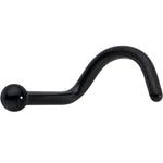 18G 1/4 Black ASTM F-136 Implant Grade Titanium Ball End Left Side Nose Screw