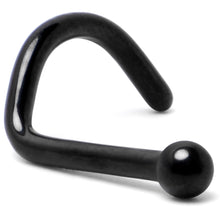 18G 1/4 Black ASTM F-136 Implant Grade Titanium Ball End Left Side Nose Screw