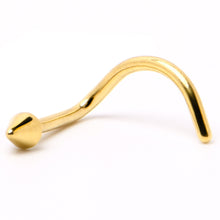 20G 1/4 Gold Hue ASTM F-136 Implant Grade Titanium Cone End Left Side Nose Screw