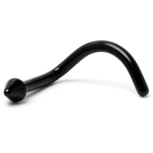 18G 1/4 Black ASTM F-136 Implant Grade Titanium Cone End Left Side Nose Screw