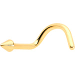 18G 1/4 Gold Hue ASTM F-136 Implant Grade Titanium Cone End Left Side Nose Screw