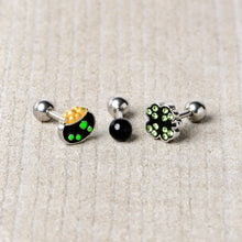 16G 1/4 Green Gem  Shamrock Pot of Gold Cartilage Earring Curation Set of 3