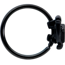 20G 5/16 Red CZ Gem Black Double Passion Heart Claw Nose Hoop