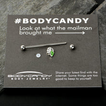 14G Sweet Happy Green Beer St Patricks Industrial Barbell 38mm