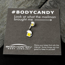 Sweet Happy Beer St Patricks Double Mount Belly Ring