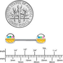 14G 9/16 Celebration Easter Basket Barbell Nipple Ring Set