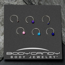 20G 5/16 Nose Hoop Gem Faux Opal Pack Classy Nose Ring Set of 6