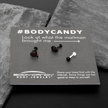 16G 5/16 Red CZ Gem Black Skull Passion Heart Labret Tragus Curation Set of 3