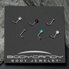 20G Nose Screw Gem Faux Opal Pack Dynasty Nose Ring Set of 6
