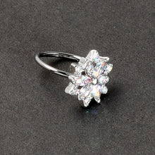 20G 5/16 Aurora CZ Gem Snowflake Style Nose Hoop